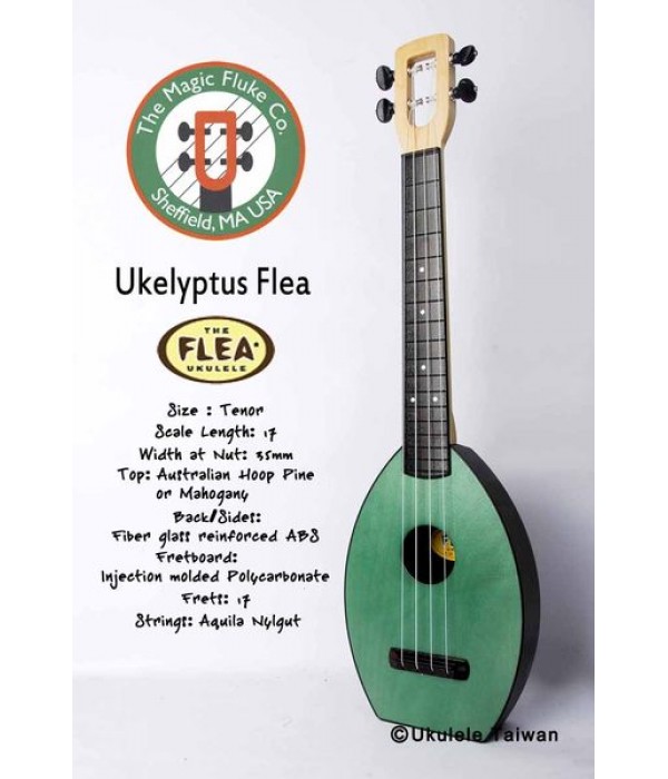 【台灣烏克麗麗 專門店】Flea 瘋狂跳蚤全面侵台! Ukelyptus Flea ukulele 26吋 美國原廠製造 (附琴袋+調音器+教材)